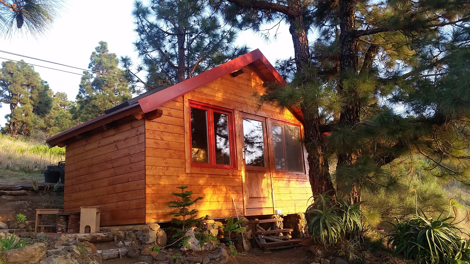 Holzhäuschen, außen